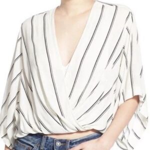 Free People Sleepy Time Kimono Crop Top